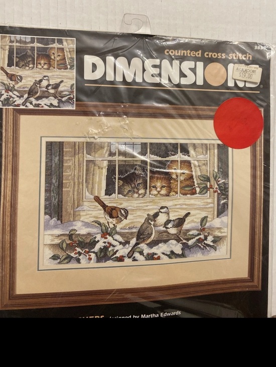 Dimensions Other - Dimensions Counted Cross Stitch Three Bird Watchers 1997 Sealed By Martha Edward